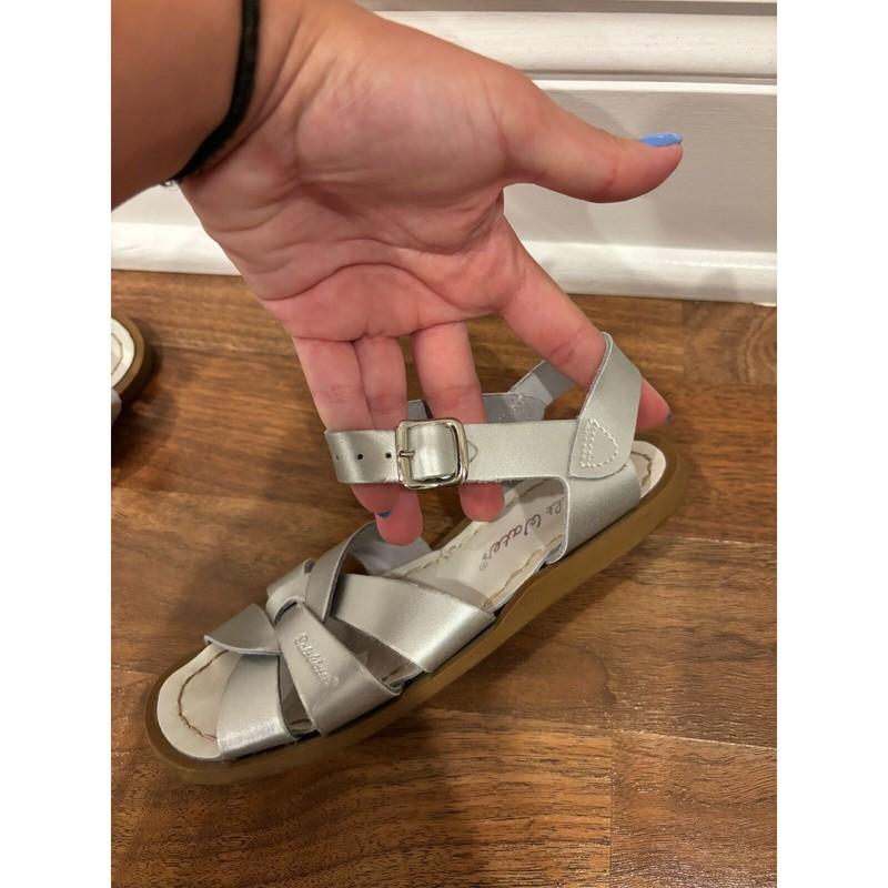 Salt Water Sandals Silver Original Girl's Size 12