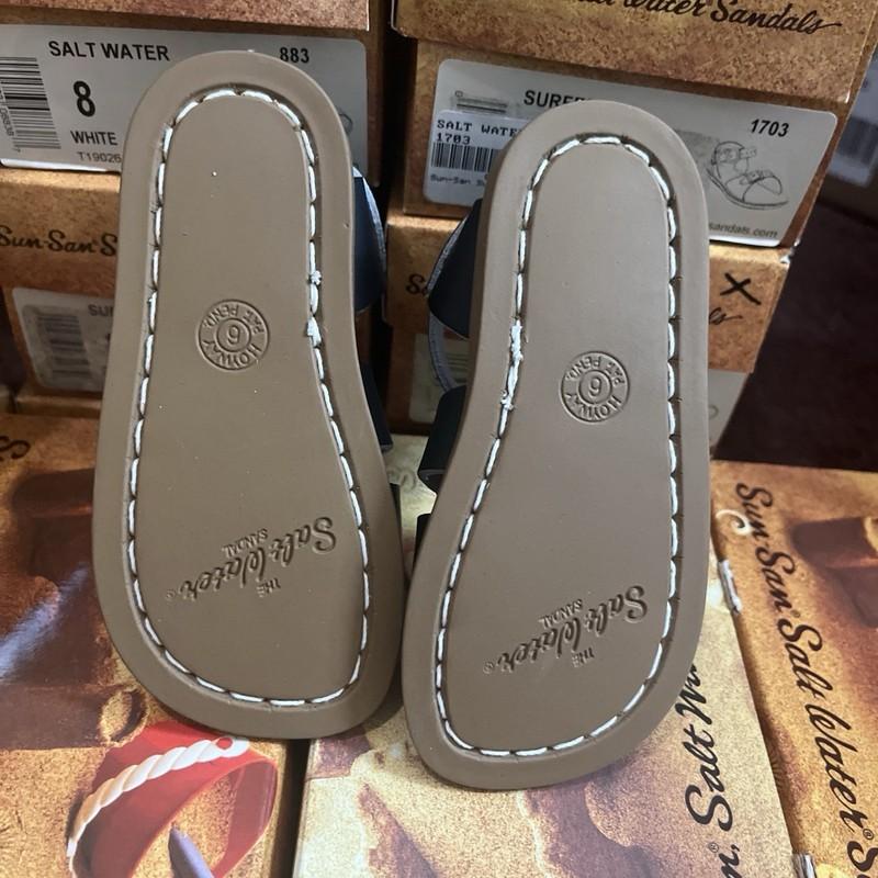 Salt Water Sun San Leather -Girls Sandals -Size 8 - New