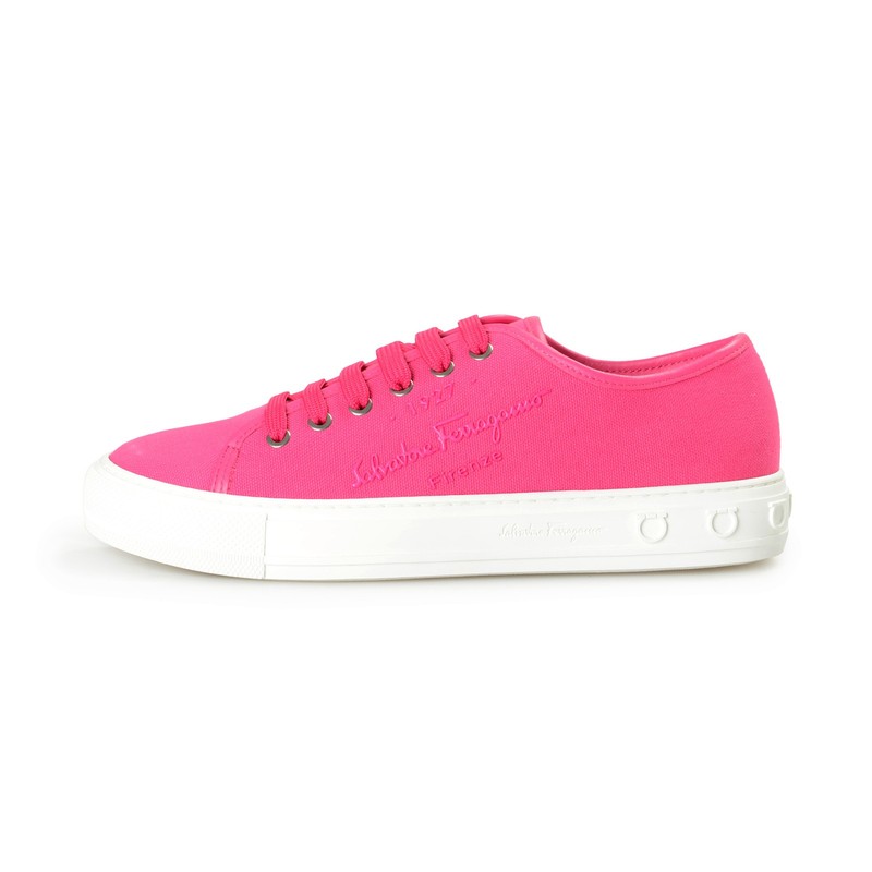 Salvatore Ferragamo Women's "Mediterr ECO" Hot Pink Fashion Sneakers Shoes