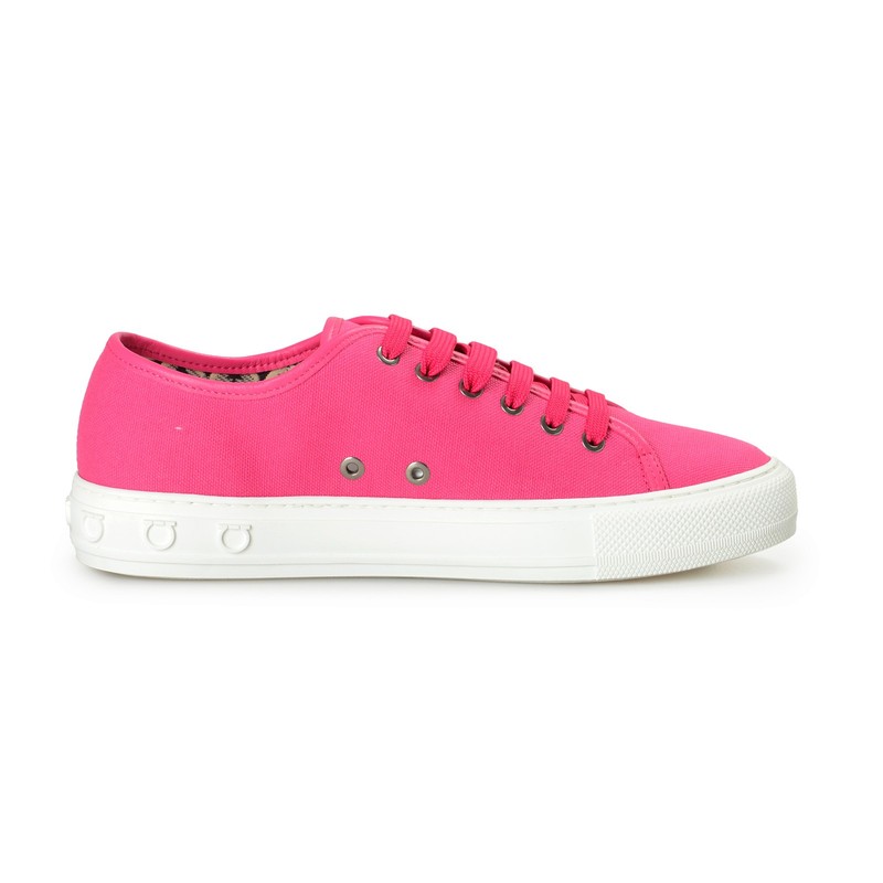 Salvatore Ferragamo Women's "Mediterr ECO" Hot Pink Fashion Sneakers Shoes