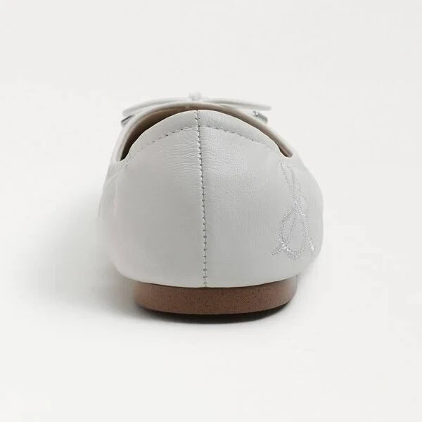 Sam Edelman Girls' Felicia Ballet Flat - White Leather - Size 12