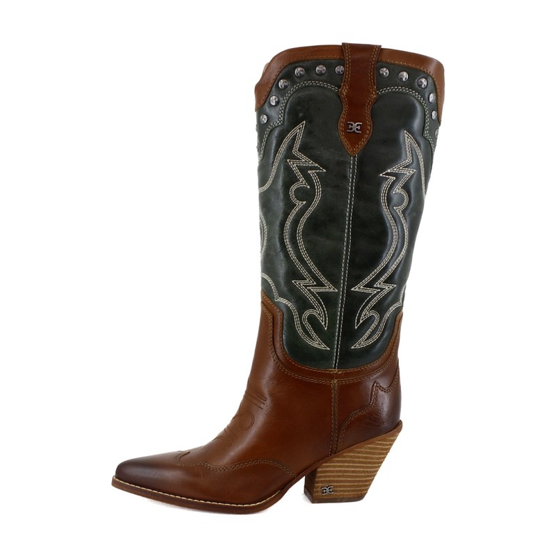 Sam Edelman James Womens Boots Green/Copper Leather