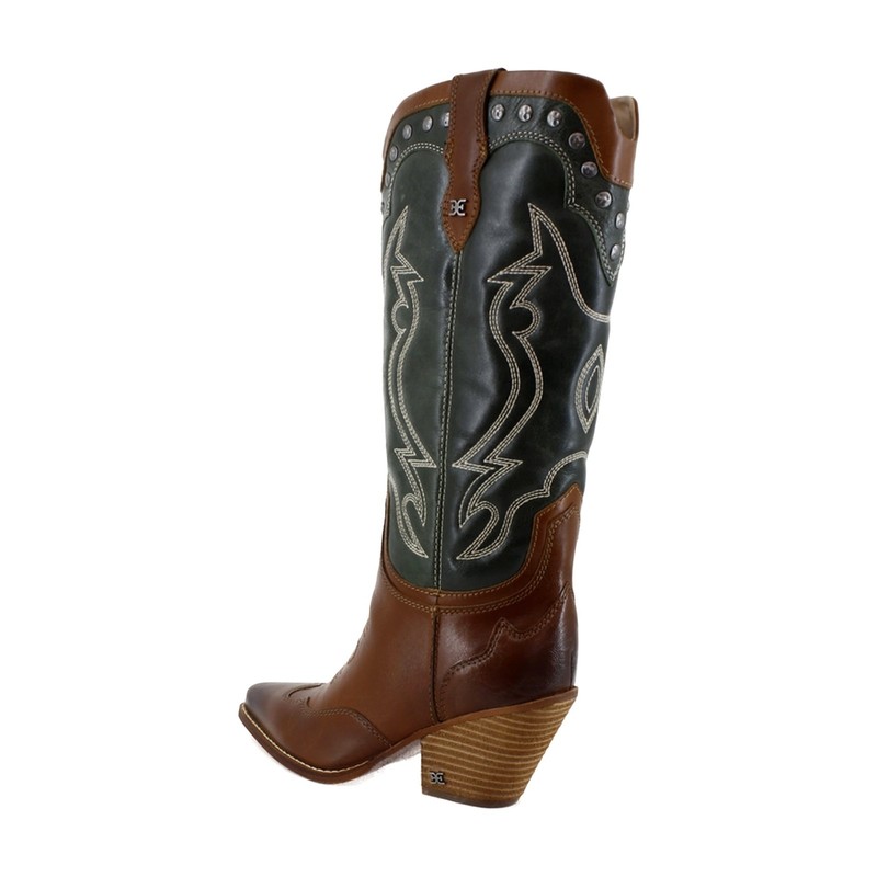 Sam Edelman James Womens Boots Green/Copper Leather