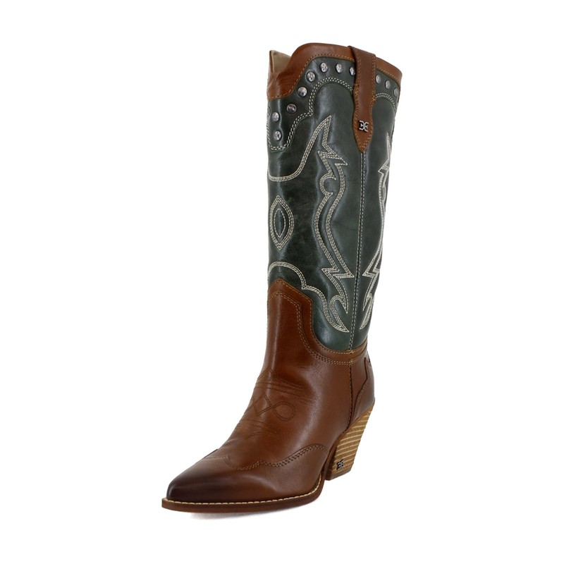 Sam Edelman James Womens Boots Green/Copper Leather