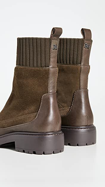 Sam Edelman Leone Alpine Green Front Zipper Round Toe Chelsea Ankle Boots