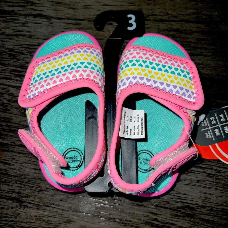 SANDALS ADJUSTABLE "3" "5" TODDLER "MULTI-COLOR" 2 WAY ADJUSTABLE SANDALS