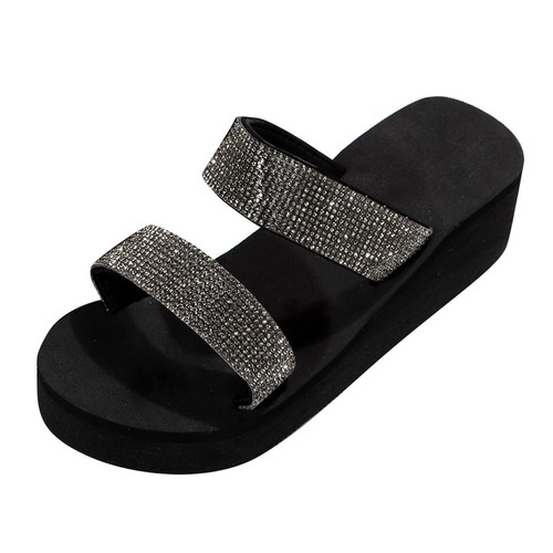Sandals Arch Fit Women Wedge Heel Thick Bottom Slippers Beach Platform Shoes