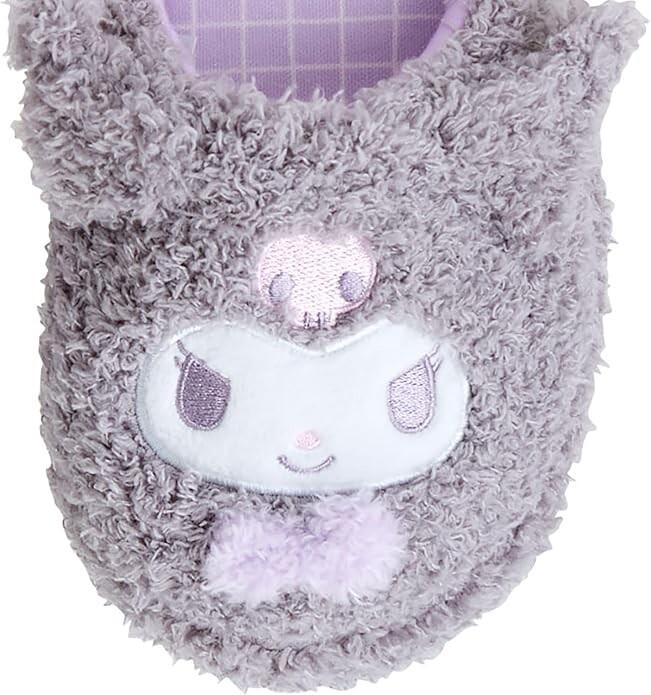 [Sanrio] Face-shaped Slippers Kuromi Black Baby US Size Approx. 12. S011