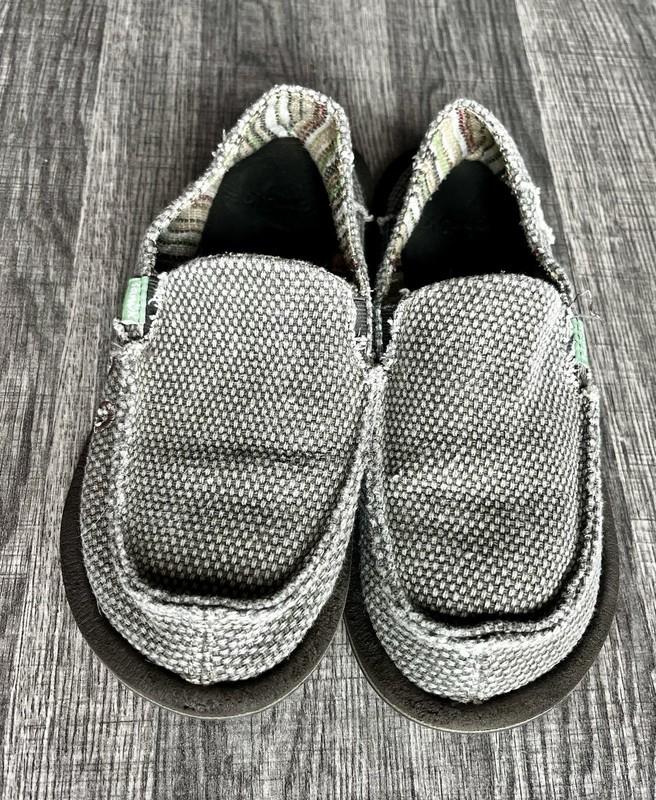 Sanuk Boys Vagabond Tan Loafer Shoes Slip On Size 3
