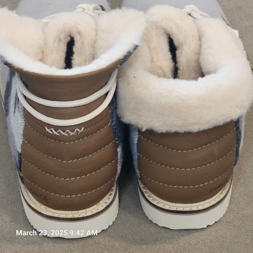 Sanuk Cozy Vibe Southwest Shoe Mid Womens Size 10 Faux Fur Boot New Comfort Tags