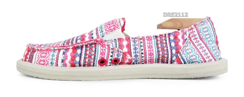 Sanuk Donna Blanket Raspberry Lanai Blanket Shoes Womens Size 8 -NEW