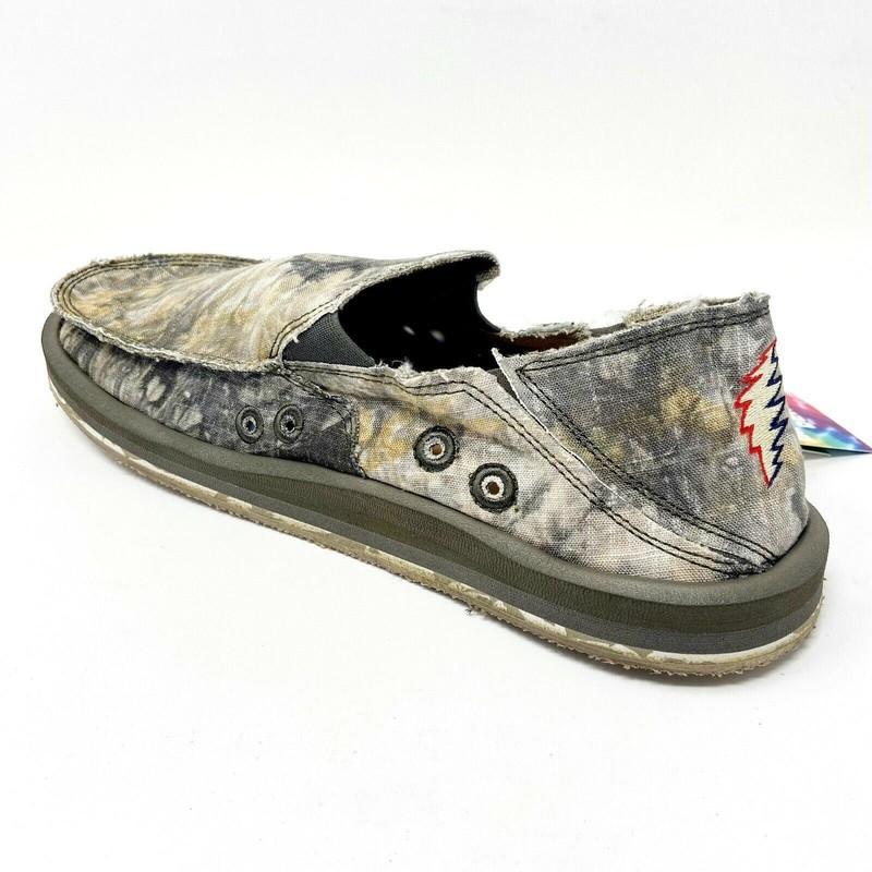 Sanuk X Grateful Dead Vagabond ST Tie Dye Hemp Surfer Slip On Comfort Shoes