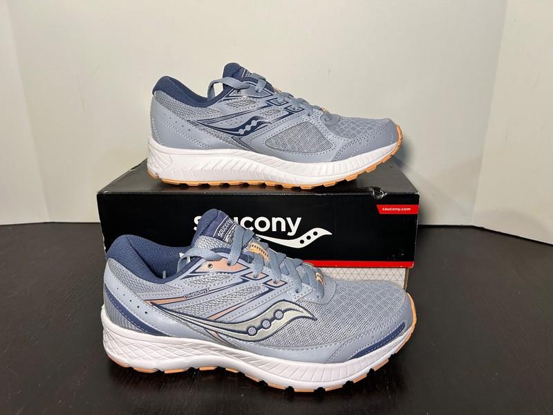 Saucony Cohesion 13 Running Shoes Sneakers Blue Mist/Melon Womans 6.5