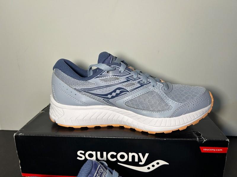 Saucony Cohesion 13 Running Shoes Sneakers Blue Mist/Melon Womans 6.5