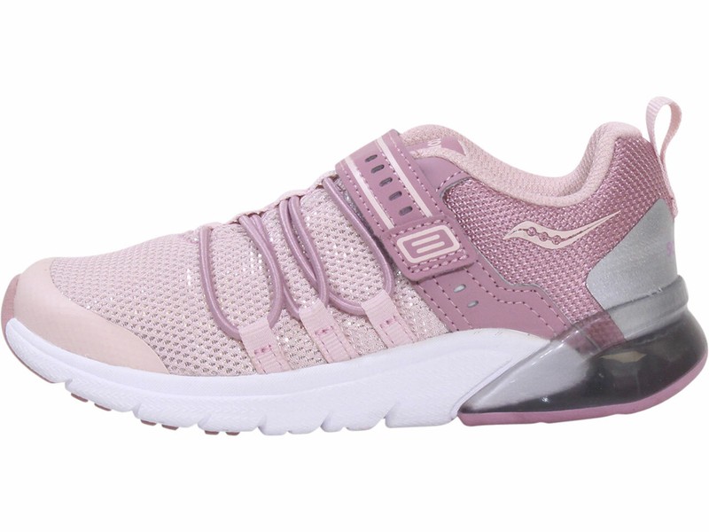 Saucony Girl's Flash-Glow-2.0 Sneakers Light Up Blush