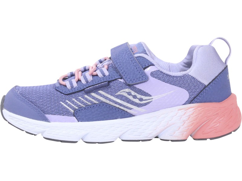 Saucony Girl's Wind-Shield-A/C Sneakers APMA Blue/Lavender/Coral