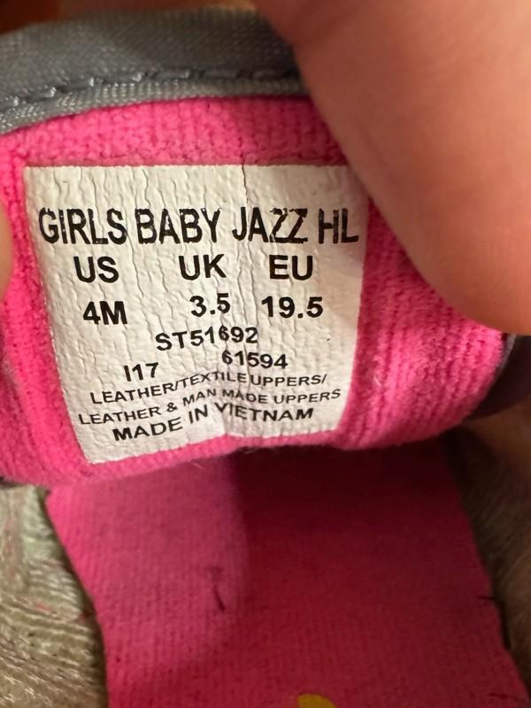 Saucony Girls Baby Jazz Sneaker Grey/Pink Size 4M