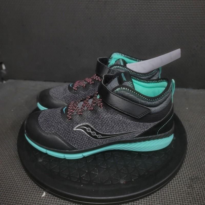 Saucony Ideal Mid Shoes Youth Sz 4 Gray Green Trainers