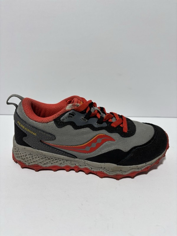Saucony Little Kids’ Peregrine Shield Grey/Red Sneakers Boys’ Size 12.5 M