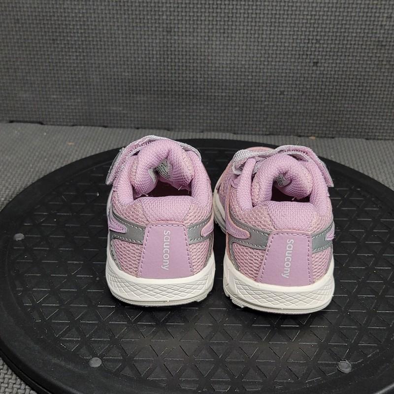 Saucony Ride 10 Jr Shoes Todler Sz 6 Pink White Hook & Loop Sneakers