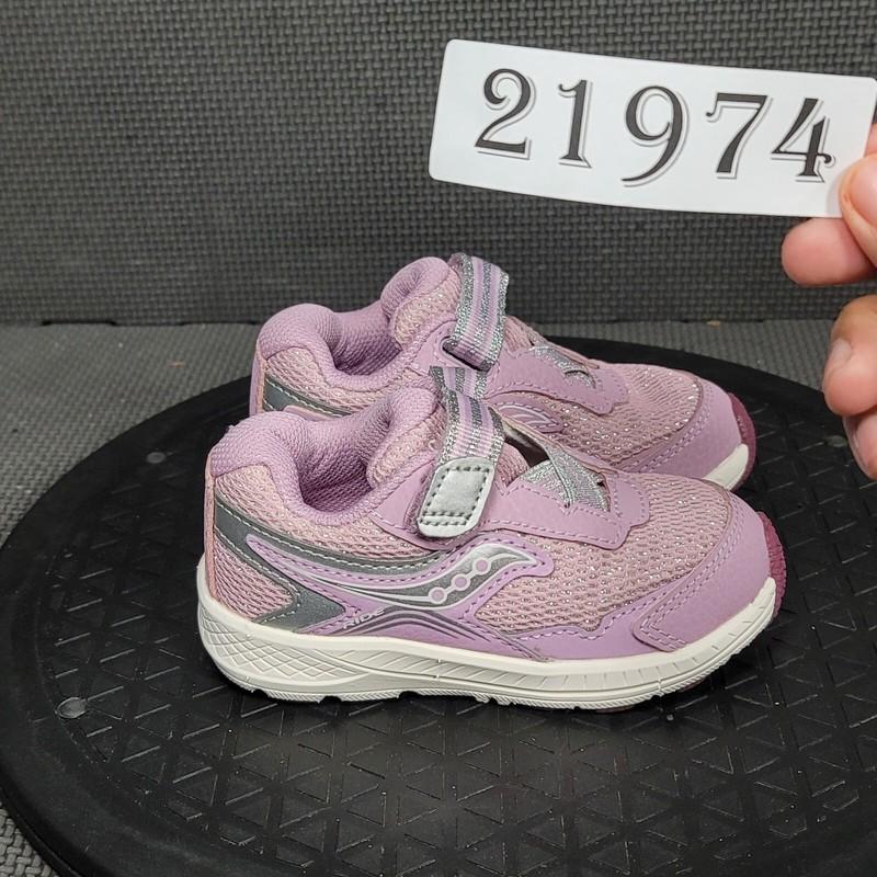 Saucony Ride 10 Jr Shoes Todler Sz 6 Pink White Hook & Loop Sneakers
