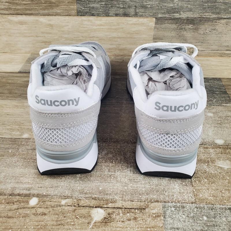 Saucony Shadow Original Mens Shoes Sz 8.5 Running Athletic Gray White Sneakers