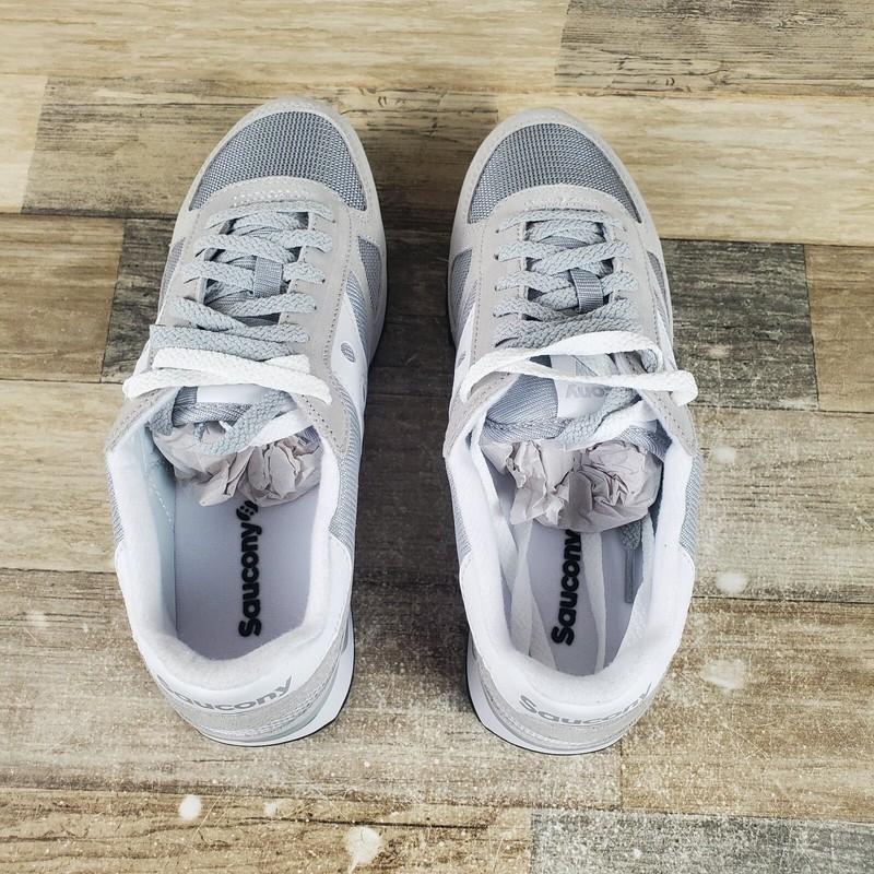 Saucony Shadow Original Mens Shoes Sz 8.5 Running Athletic Gray White Sneakers