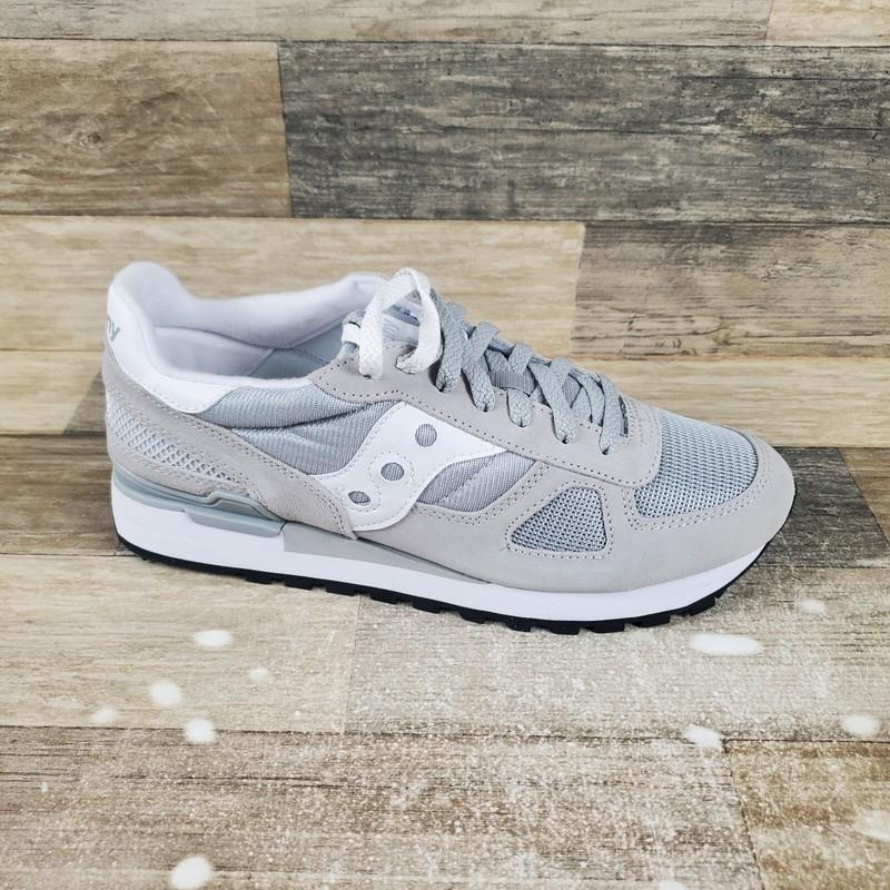 Saucony Shadow Original Mens Shoes Sz 8.5 Running Athletic Gray White Sneakers