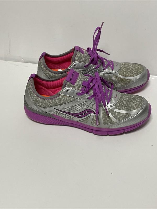 Saucony SY - Girls Volt Gray And Pink Size 7M SKU 222376