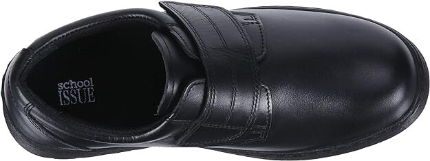 School Issue Boys Eddie Shoes Black Leather Size 2.5M Youth NIB