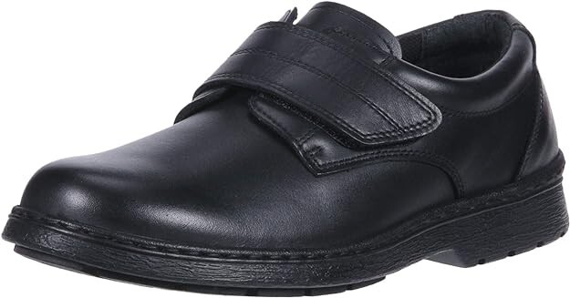 School Issue Boys Eddie Shoes Black Leather Size 2.5M Youth NIB