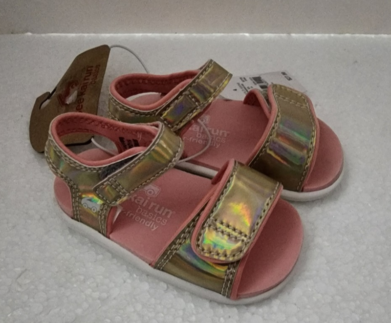 See Kai Run Basics Girls Sandals Pink Gold Shine SZ 4 5 10 NWT SHIPS FREE