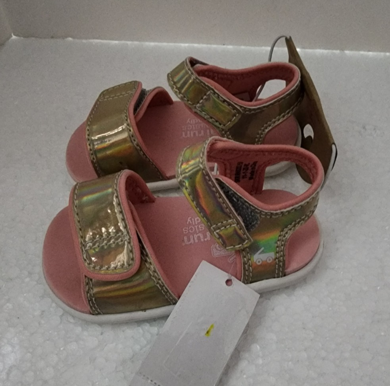 See Kai Run Basics Girls Sandals Pink Gold Shine SZ 4 5 10 NWT SHIPS FREE