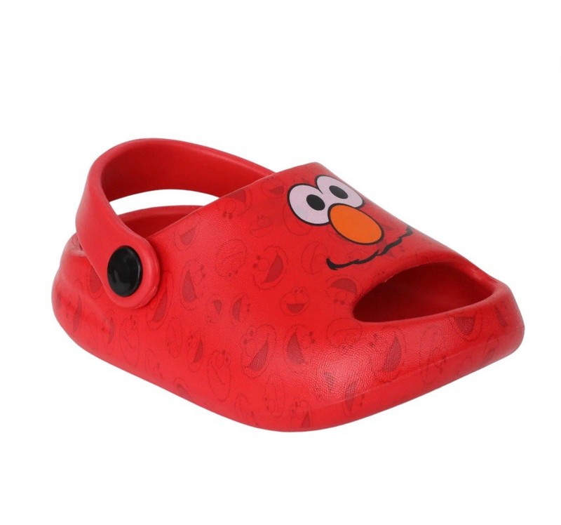 SESAME STREET Baby Boys Size 3 Elmo Comfort Clog Sandals • Red