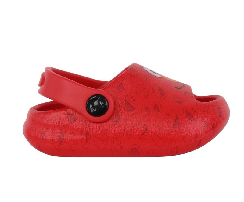 SESAME STREET Baby Boys Size 3 Elmo Comfort Clog Sandals • Red
