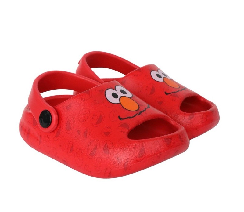 SESAME STREET Baby Boys Size 3 Elmo Comfort Clog Sandals • Red