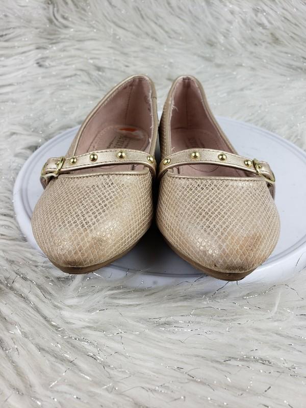 SEYCHELLES Girls Size 11 Slip On Flats Gold