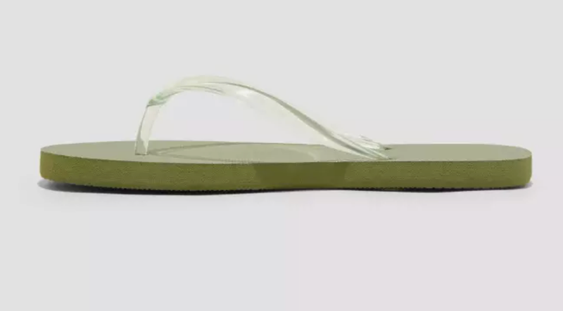 Shade & Shore Women's Sydney Flip Flop Sandals Olive Green Size 8 US New W Tags