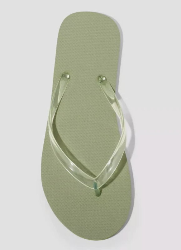 Shade & Shore Women's Sydney Flip Flop Sandals Olive Green Size 8 US New W Tags