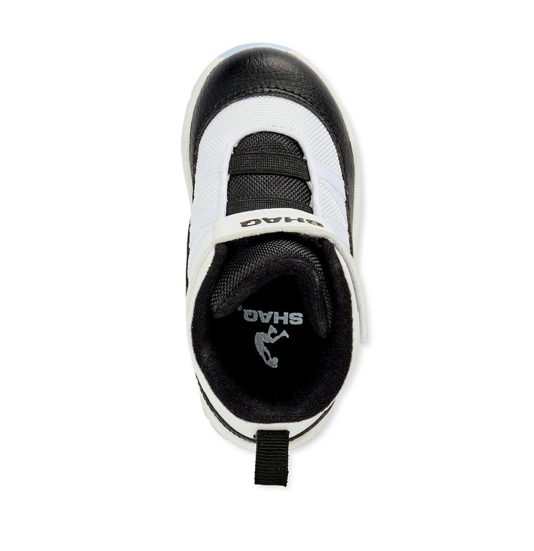 SHAQ Baby Shoes Black And White Infant/toddler Sneakers