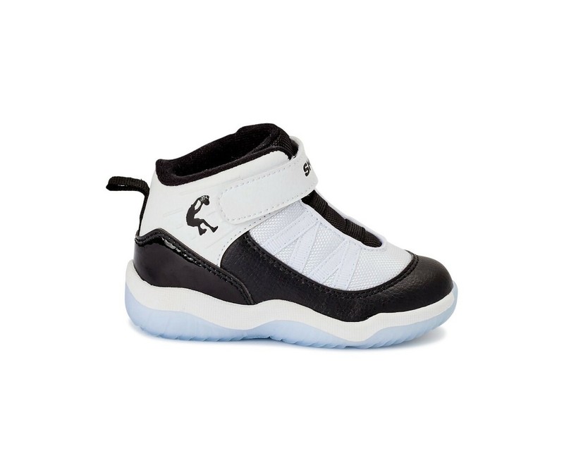 SHAQ Baby Shoes Black And White Infant/toddler Sneakers