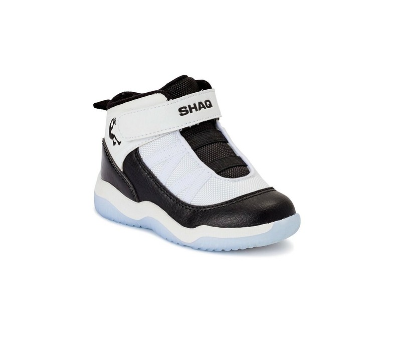SHAQ Baby Shoes Black And White Infant/toddler Sneakers