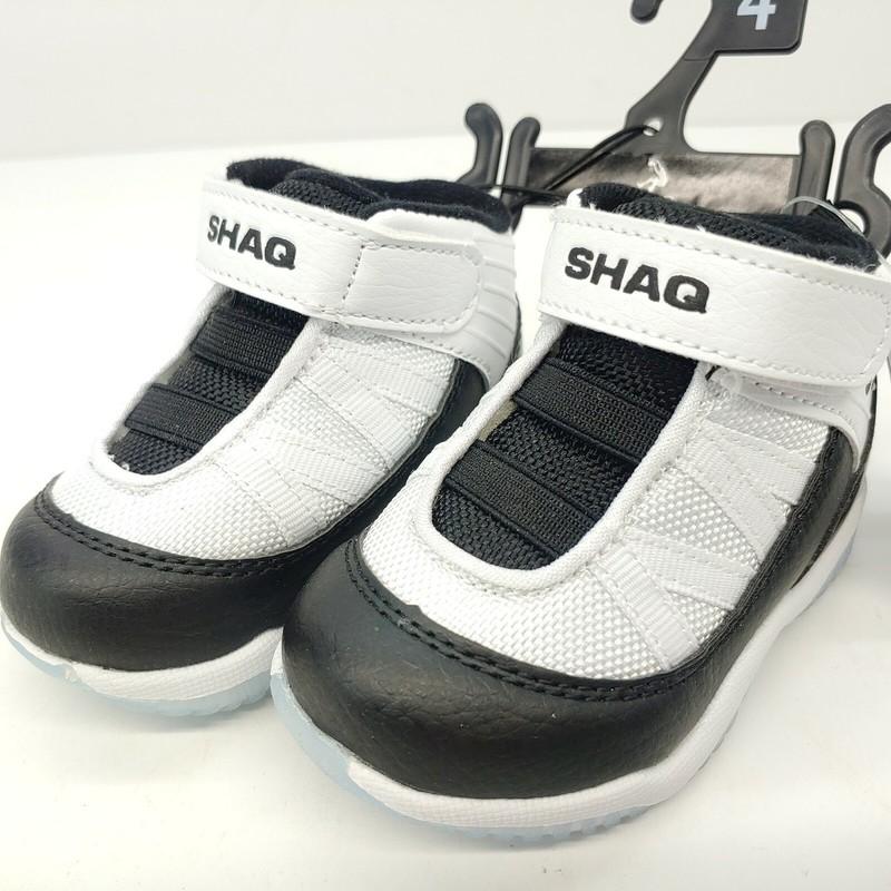 Shaq Black White Basketball Athletic Sneaker Baby Boys Size 4 Easy On/off