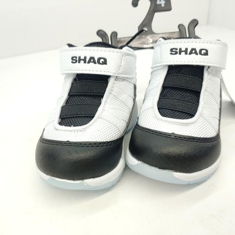 Shaq Black White Basketball Athletic Sneaker Baby Boys Size 4 Easy On/off