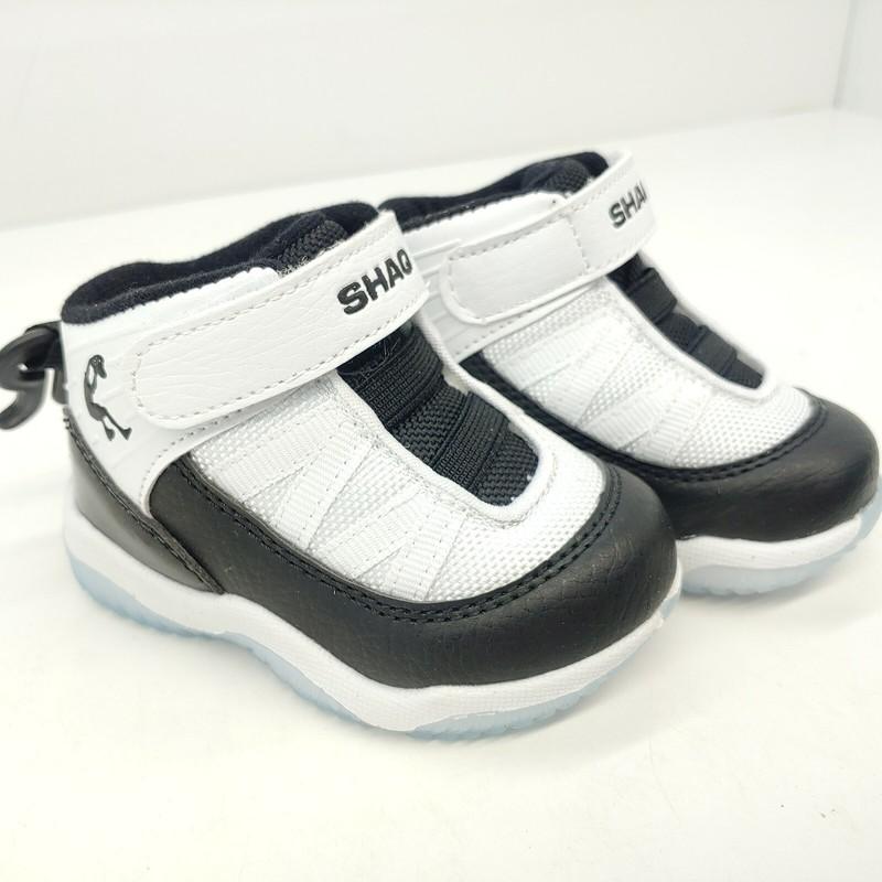Shaq Black White Basketball Athletic Sneaker Baby Boys Size 4 Easy On/off