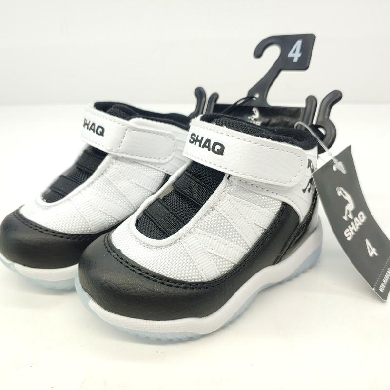 Shaq Black White Basketball Athletic Sneaker Baby Boys Size 4 Easy on/off