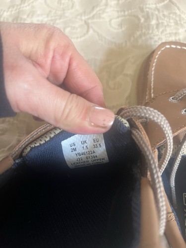 Sherry Topsider Boys Boat Shoes Size 8M Brown Tan