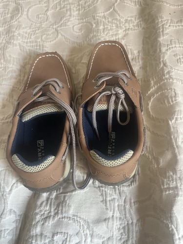 Sherry Topsider Boys Boat Shoes Size 8M Brown Tan