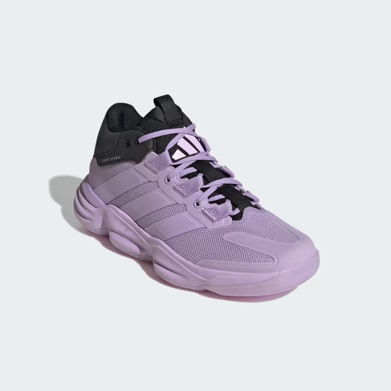 Size 10.5 - Adidas Court Stabil Indoor Off White Gold W