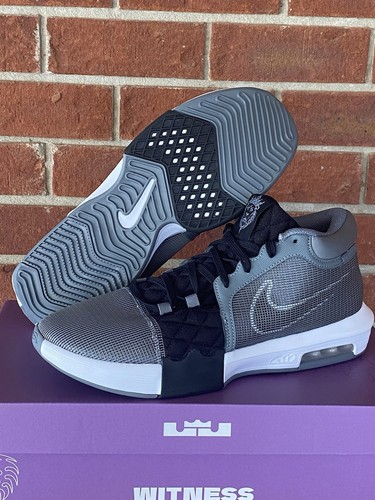 Size 10.5 - Nike LeBron Witness 8 Cool Grey Black
